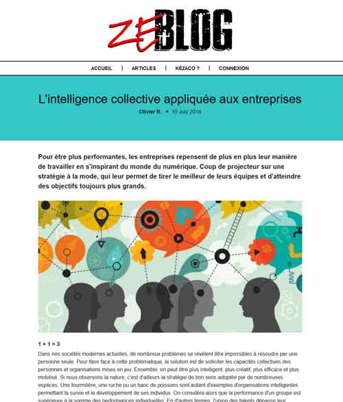 Page d'un article de ZeBlog